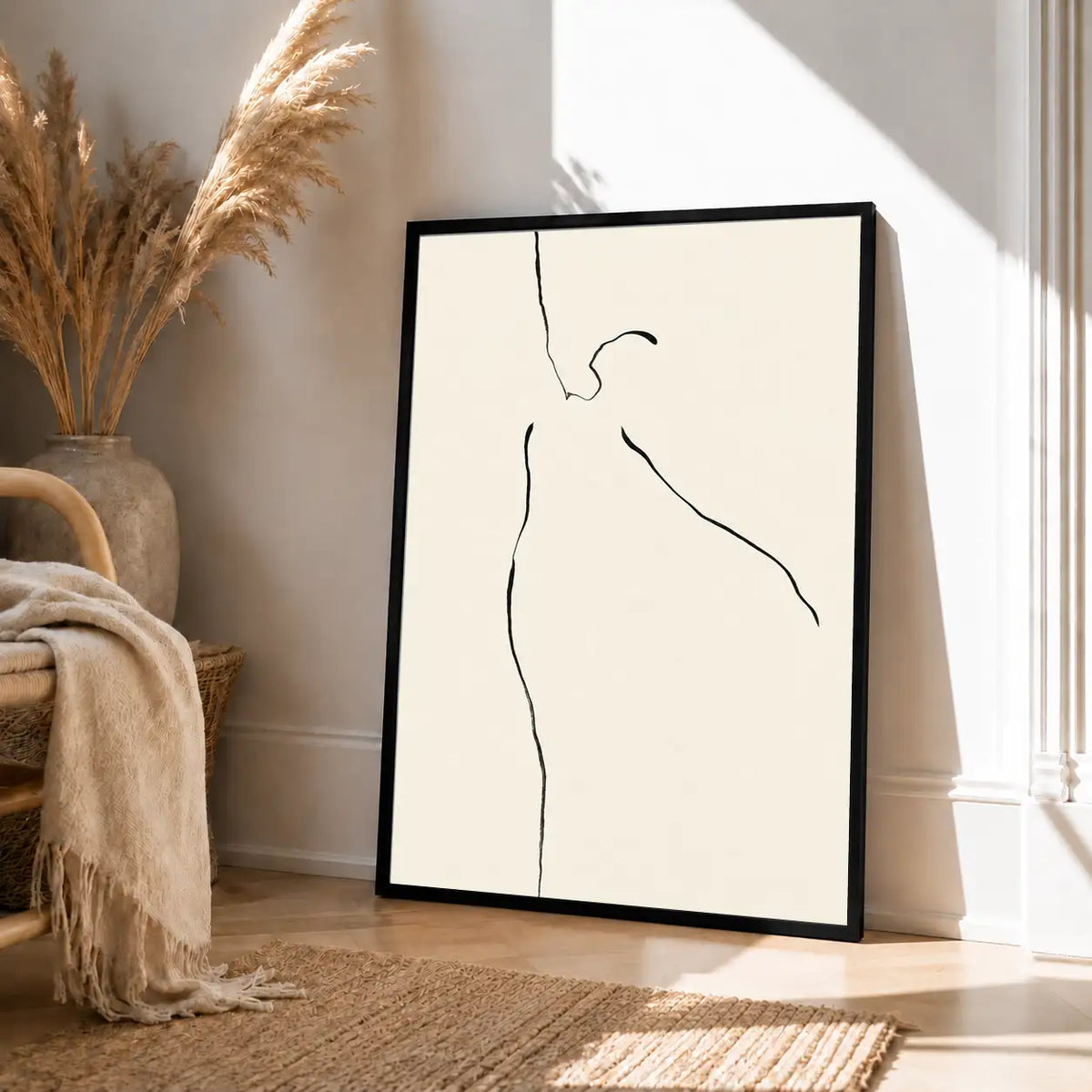 Minimal Nude Contour Figure Wall Art 4