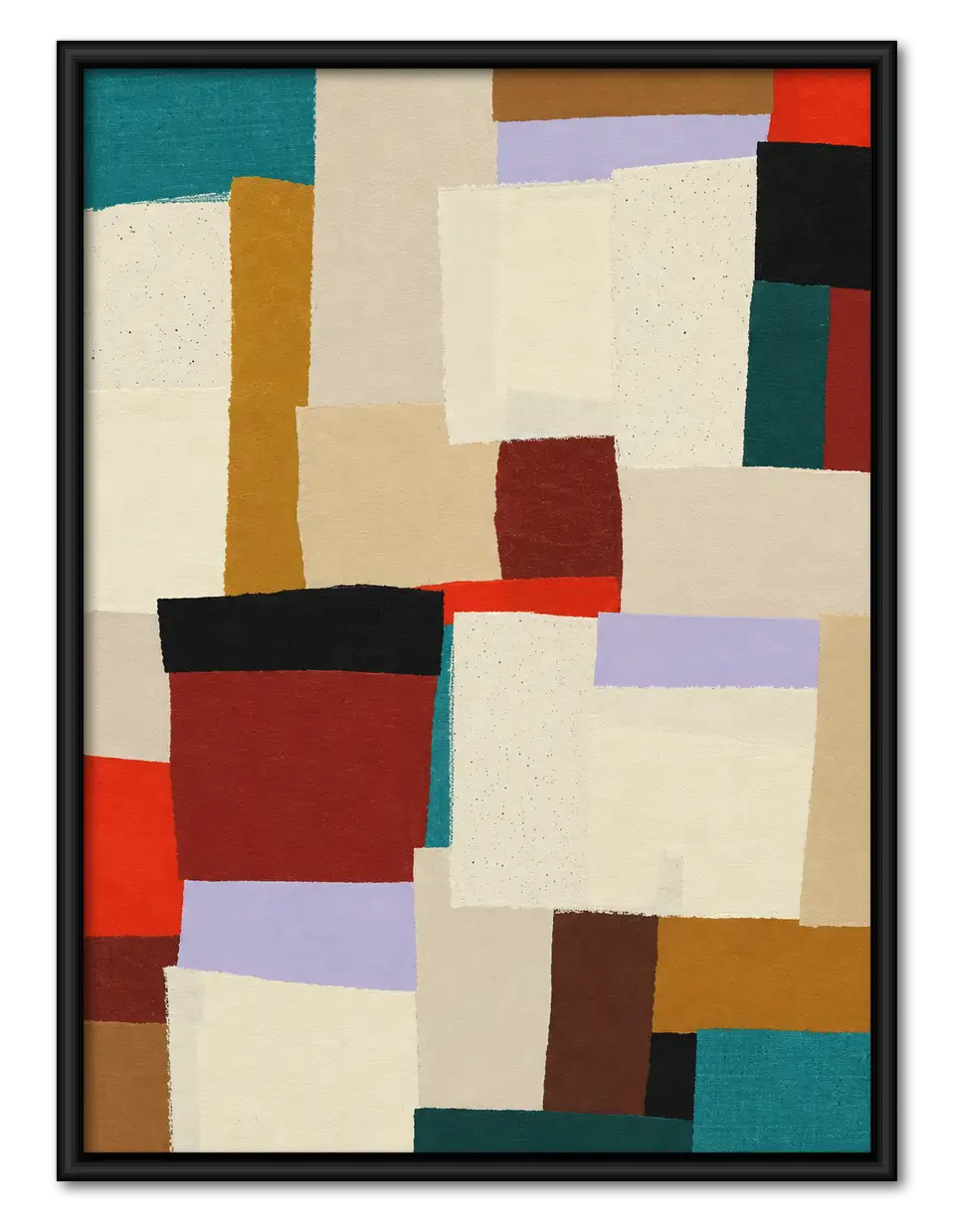 Modern Patchwork Color Block Wall Art 1