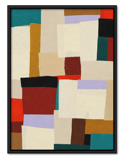 Modern Patchwork Color Block Wall Art