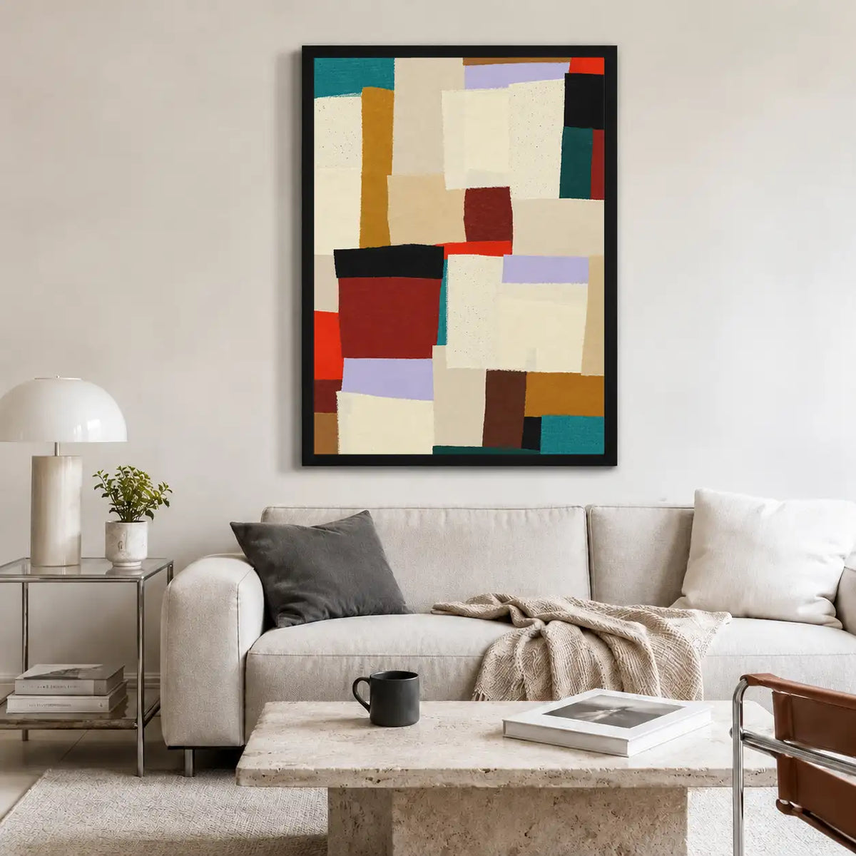 Modern Patchwork Color Block Wall Art 2
