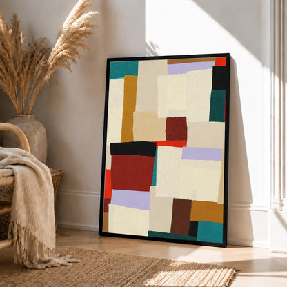 Modern Patchwork Color Block Wall Art 4