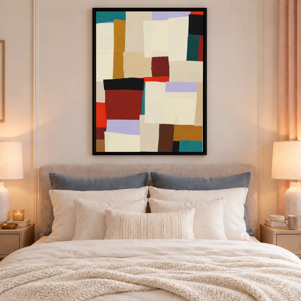 Modern Patchwork Color Block Wall Art 6