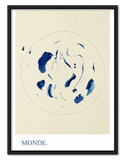 Monde Blue Orbit Minimal Wall Art