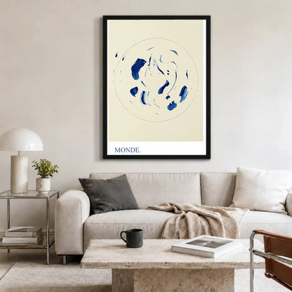 Monde Blue Orbit Minimal Wall Art 2
