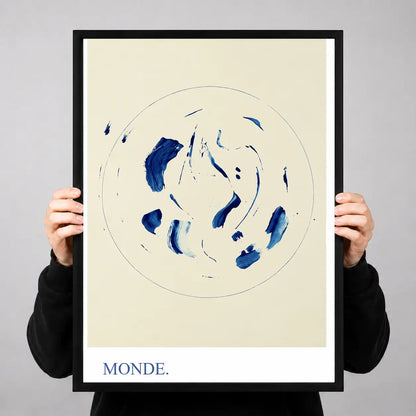 Monde Blue Orbit Minimal Wall Art 3