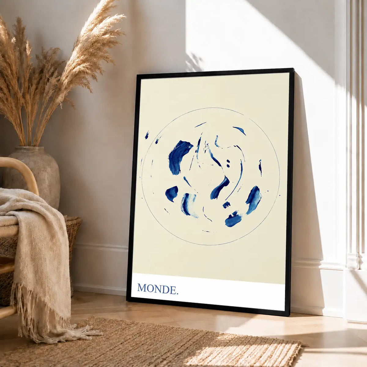 Monde Blue Orbit Minimal Wall Art 4