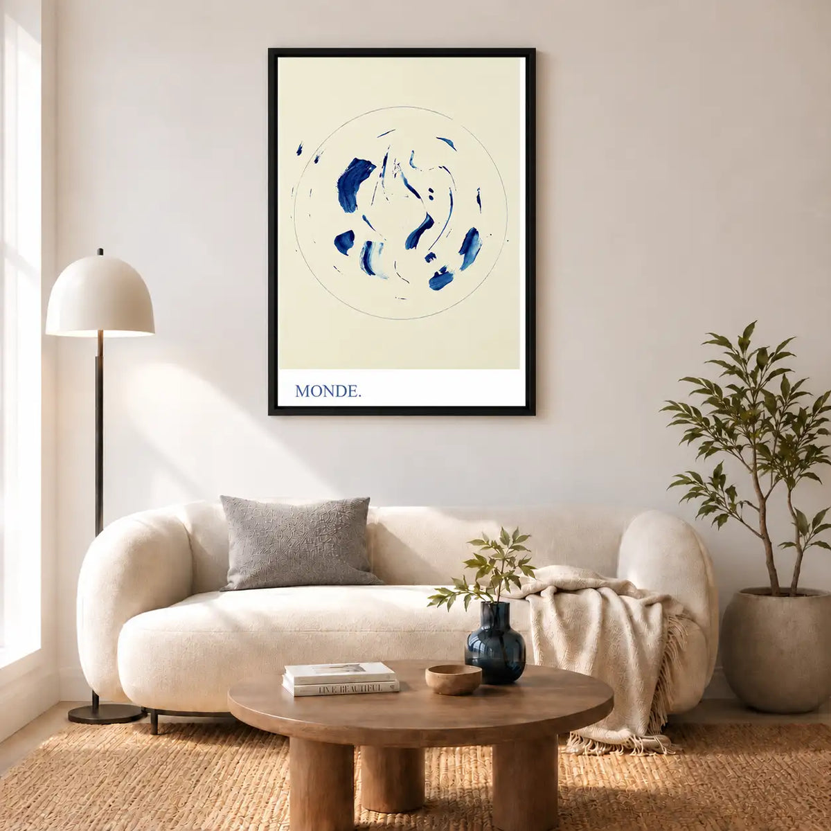 Monde Blue Orbit Minimal Wall Art 5