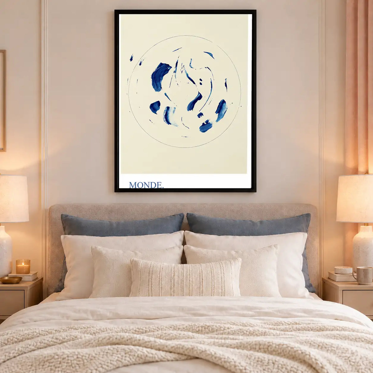 Monde Blue Orbit Minimal Wall Art 6