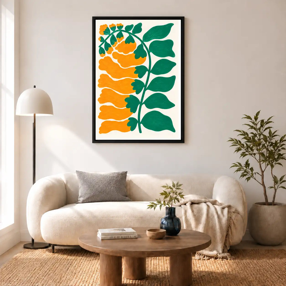 Orange Fruit and Green Vine Wall Art 5
