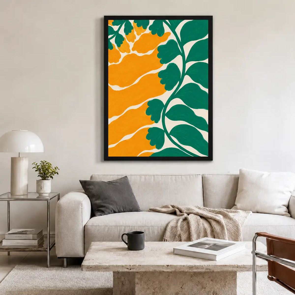 Orange Grove Botanical Pattern Wall Art 2