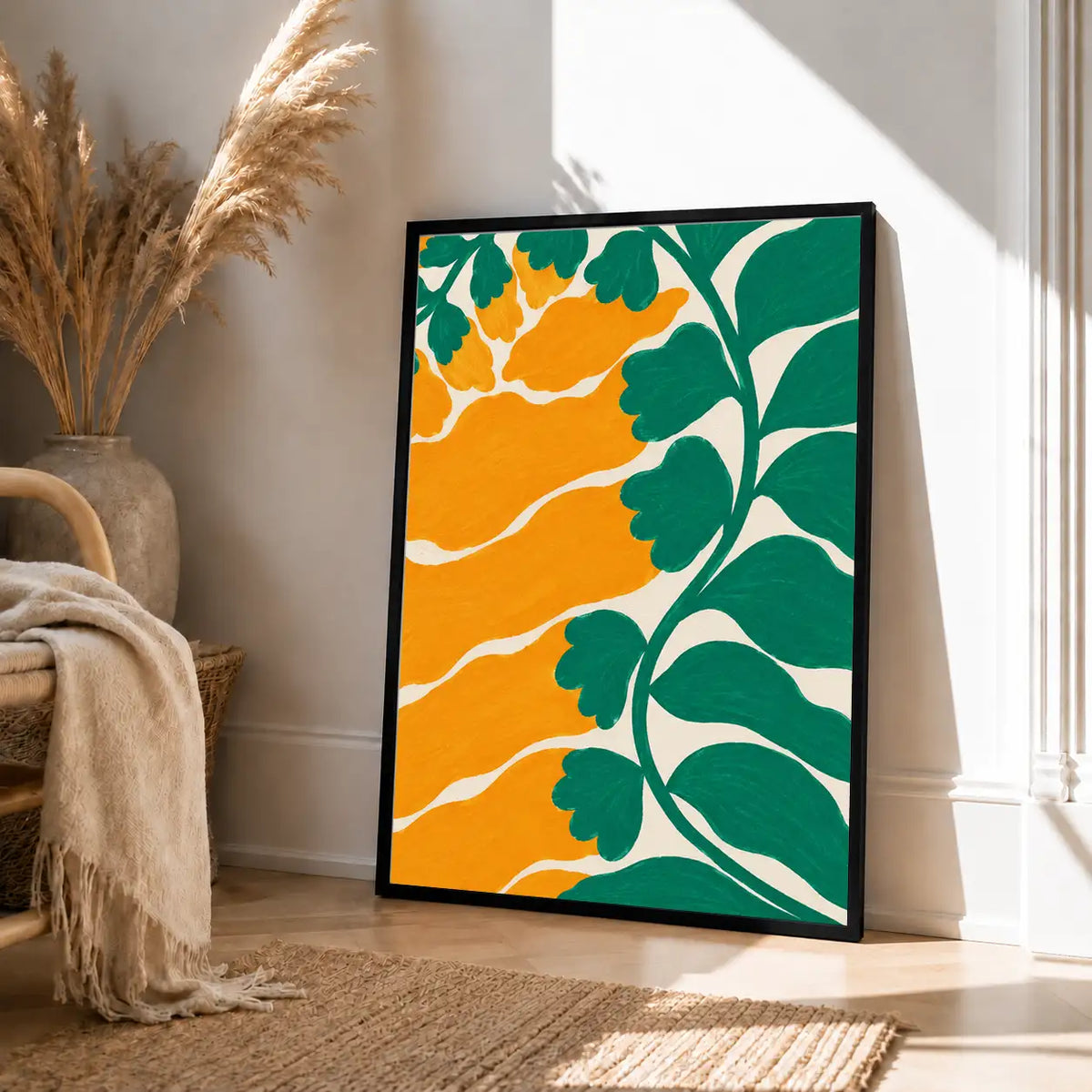 Orange Grove Botanical Pattern Wall Art 4