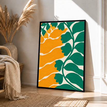Orange Grove Botanical Pattern Wall Art 4