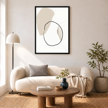 Overlapping Neutral Circles Minimal Wall Art 5