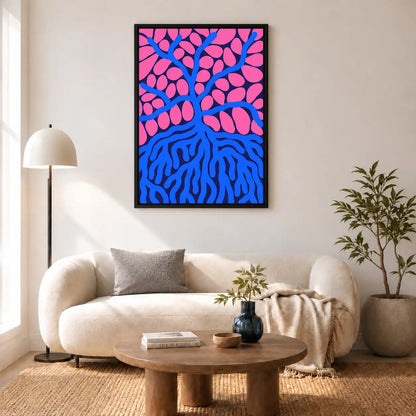 Pink Leaves and Blue Roots Wall Art 5