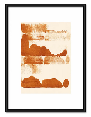 Rust Layered Landscape Print Wall Art