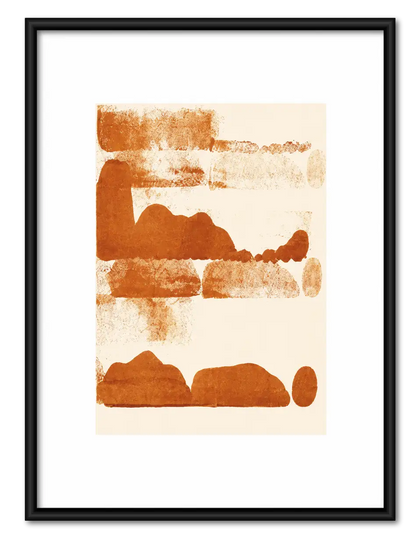 Rust Layered Landscape Print Wall Art