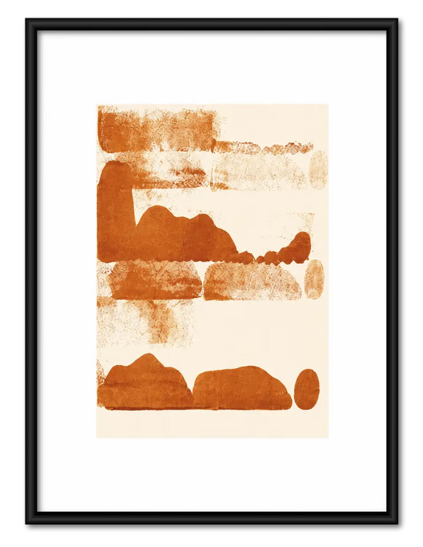 Rust Layered Landscape Print Wall Art