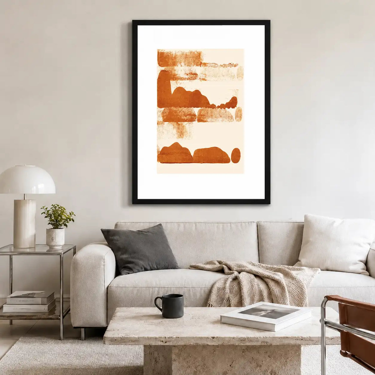 Rust Layered Landscape Print Wall Art 2