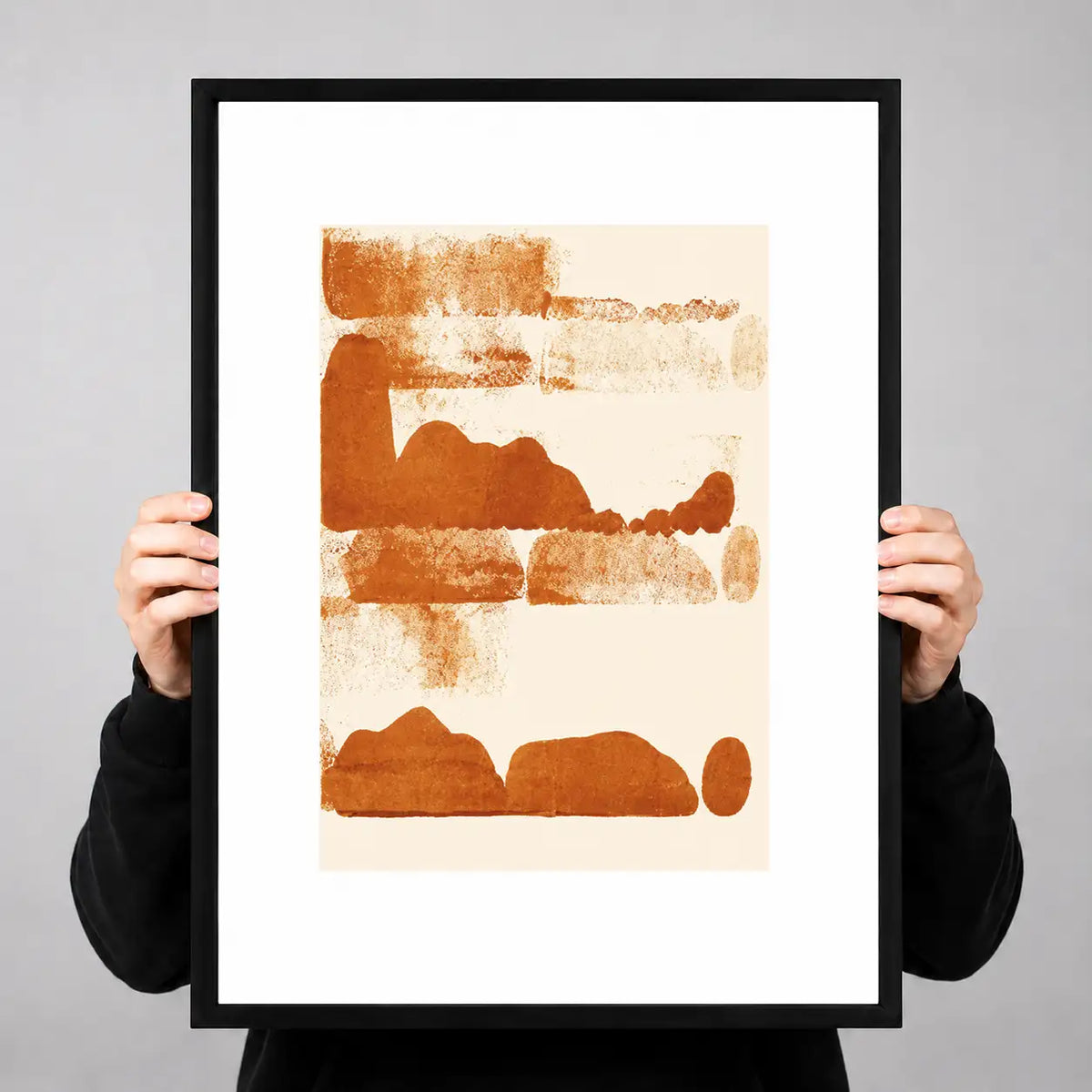 Rust Layered Landscape Print Wall Art 3