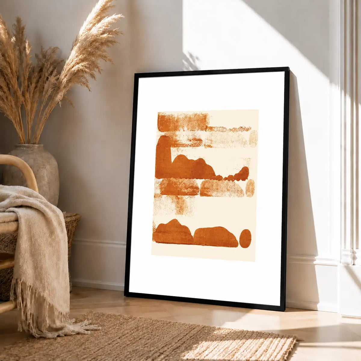 Rust Layered Landscape Print Wall Art 4