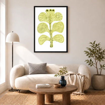 Sculptural Green Botanical Stem Wall Art 5