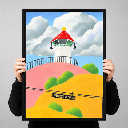 Sunny Lighthouse Coastal Landscape Wall Art 3