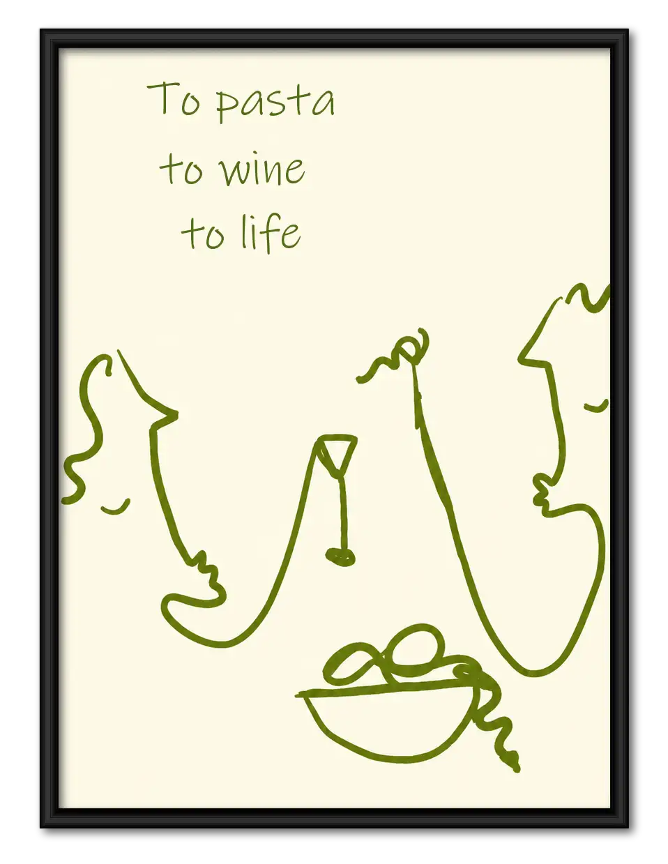 To Pasta To Wine To Life Wall Art 1