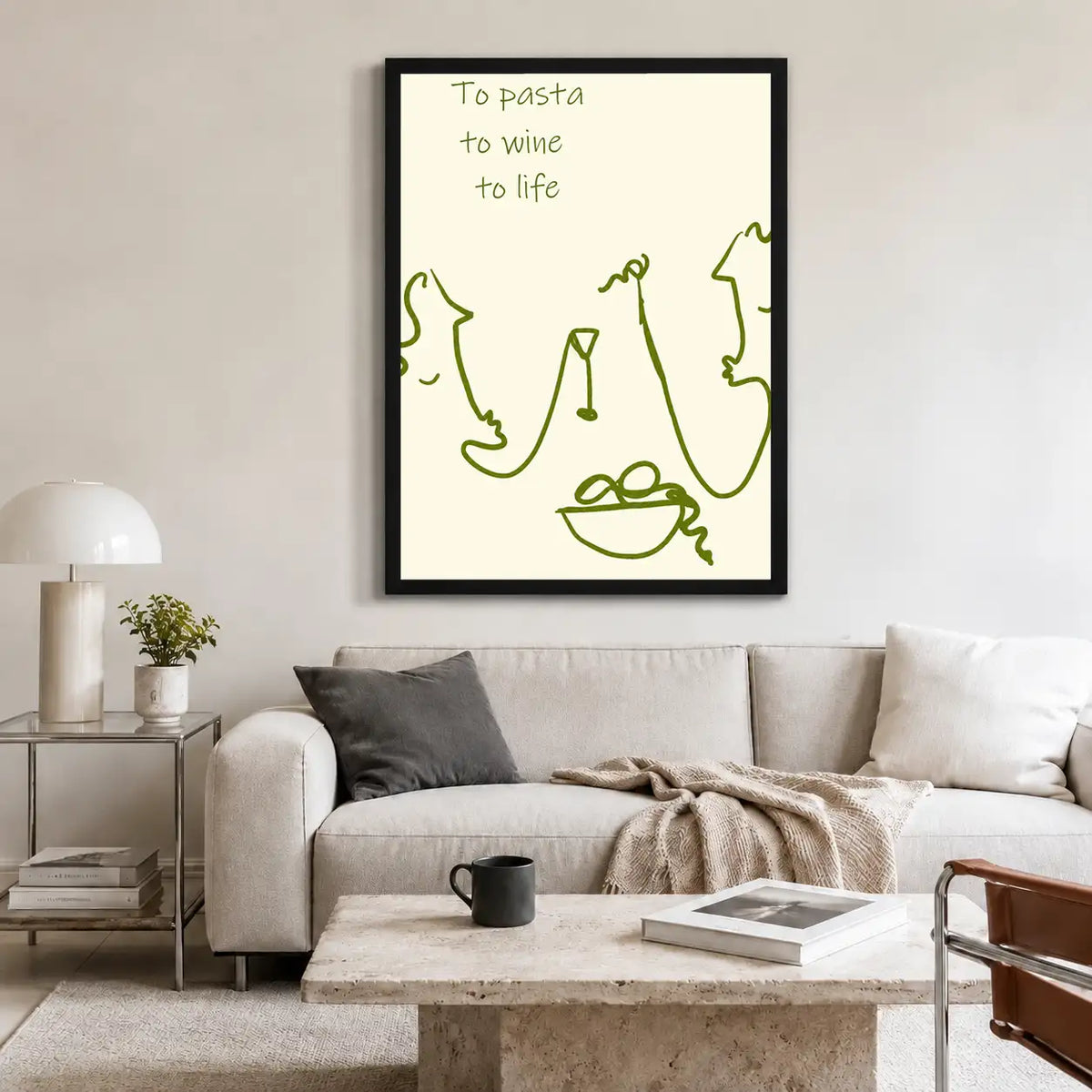 To Pasta To Wine To Life Wall Art 2