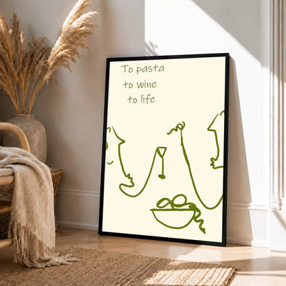 To Pasta To Wine To Life Wall Art 4