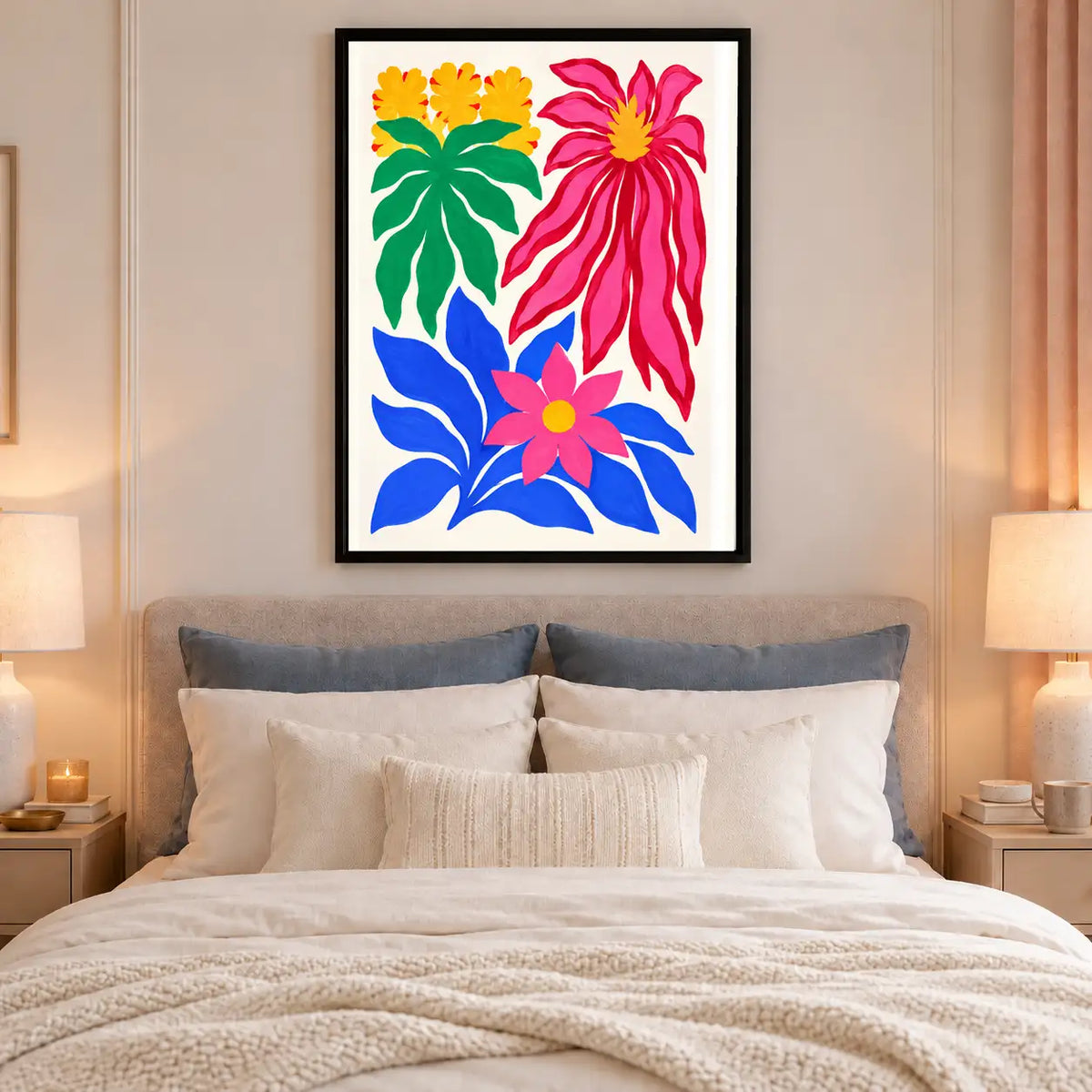 Vibrant Tropical Flower Bouquet Wall Art 6
