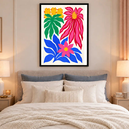 Vibrant Tropical Flower Bouquet Wall Art 6