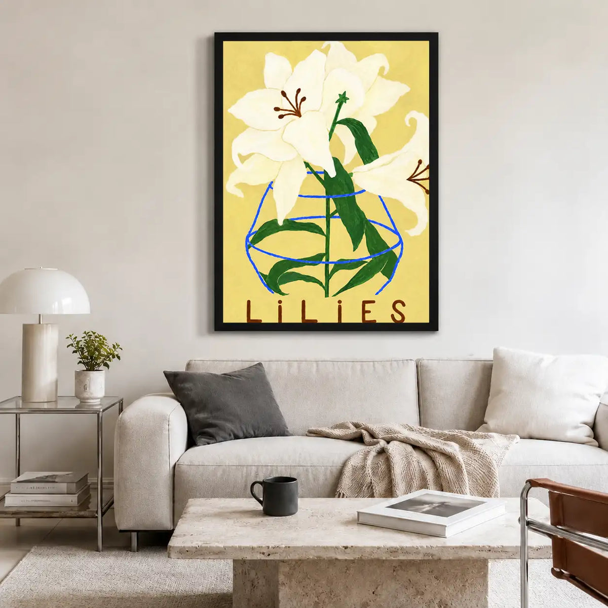Vintage Lilies Flower Poster Wall Art 2