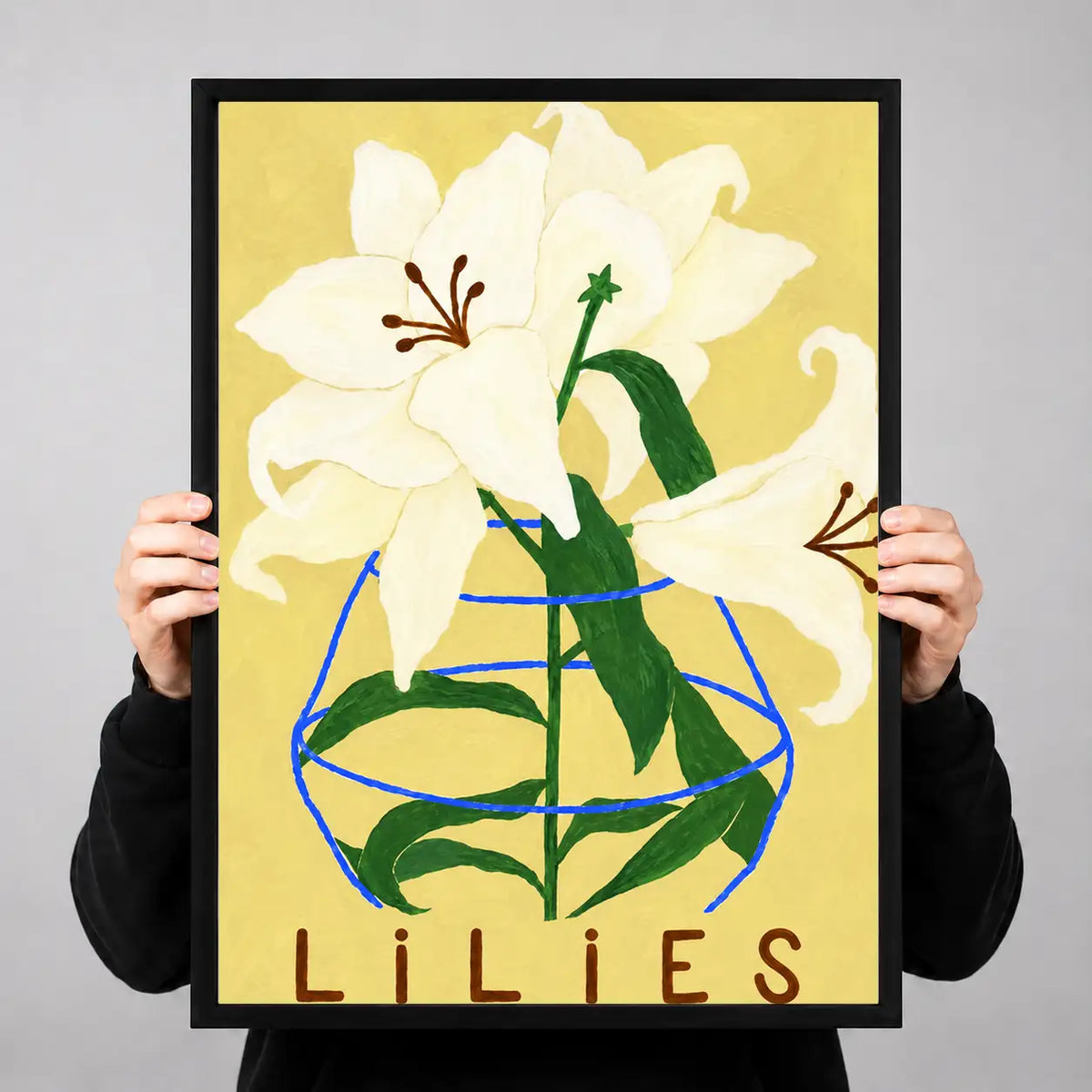 Vintage Lilies Flower Poster Wall Art 3