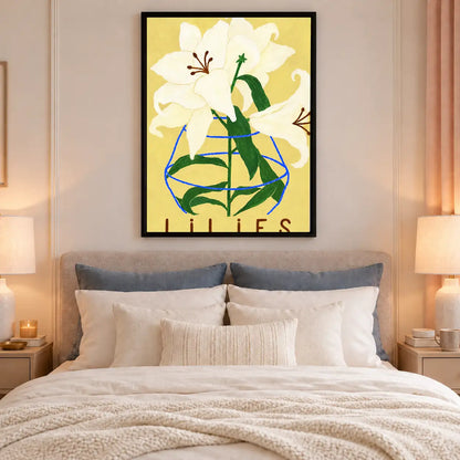 Vintage Lilies Flower Poster Wall Art 6