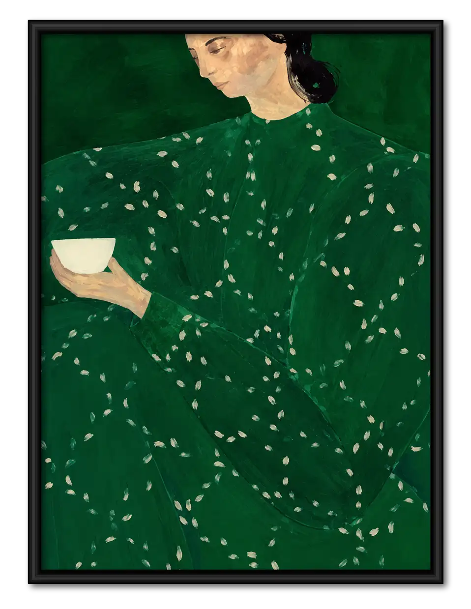 Woman in Emerald Star Dress Wall Art 1