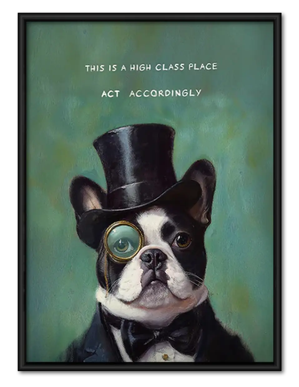 High Class Dog Gentleman Wall Art 1