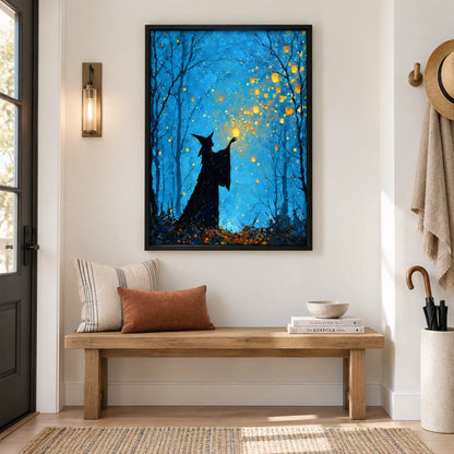 Witch Catching Floating Lanterns Fantasy Wall Art 6