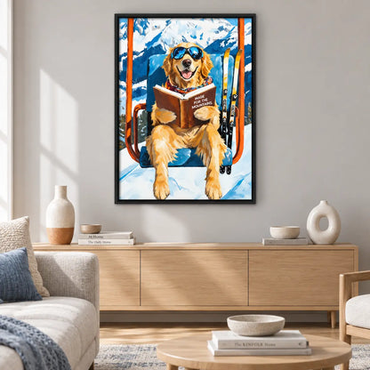 Ski Dog Mountain Adventure Wall Art 2