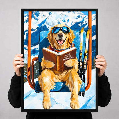 Ski Dog Mountain Adventure Wall Art 3