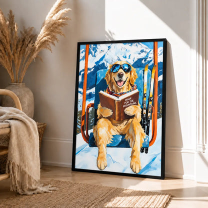 Ski Dog Mountain Adventure Wall Art 4