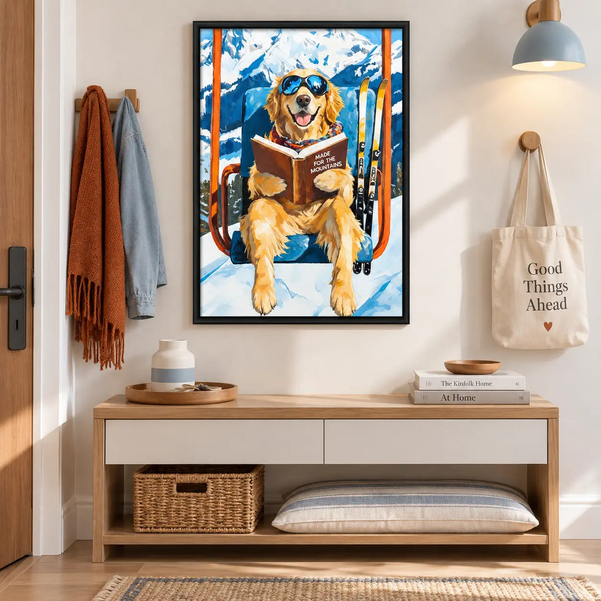 Ski Dog Mountain Adventure Wall Art 6