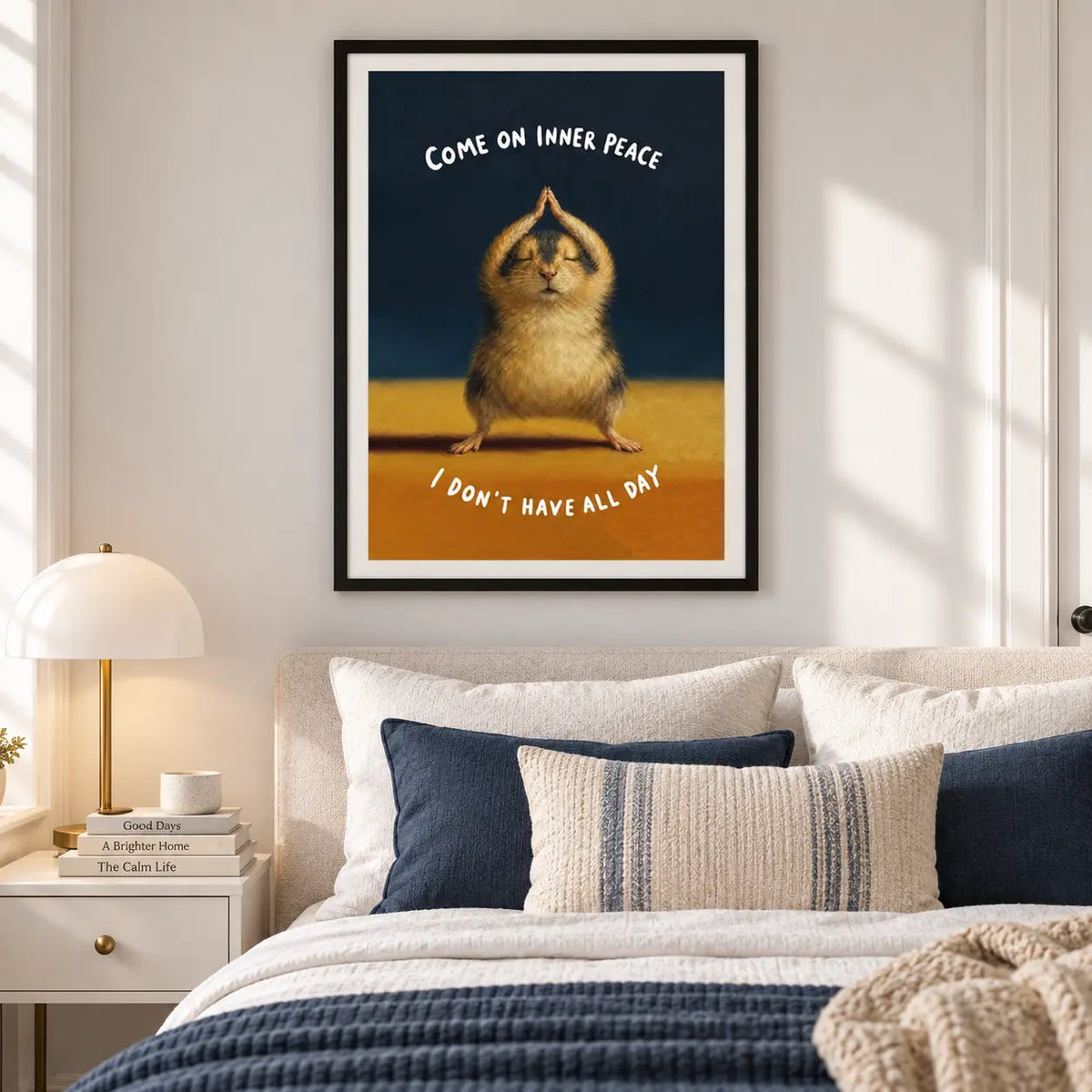 Inner Peace Funny Hamster Wall Art 6