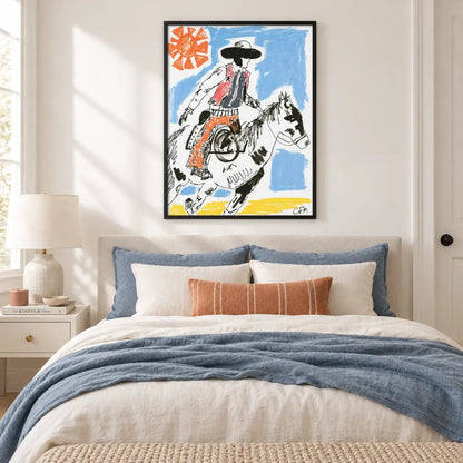Cowboy Rider Sketch Wall Art 5