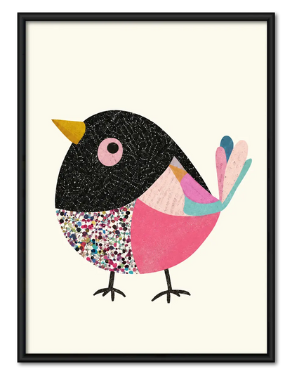 Colorful Abstract Bird Minimal Wall Art 1