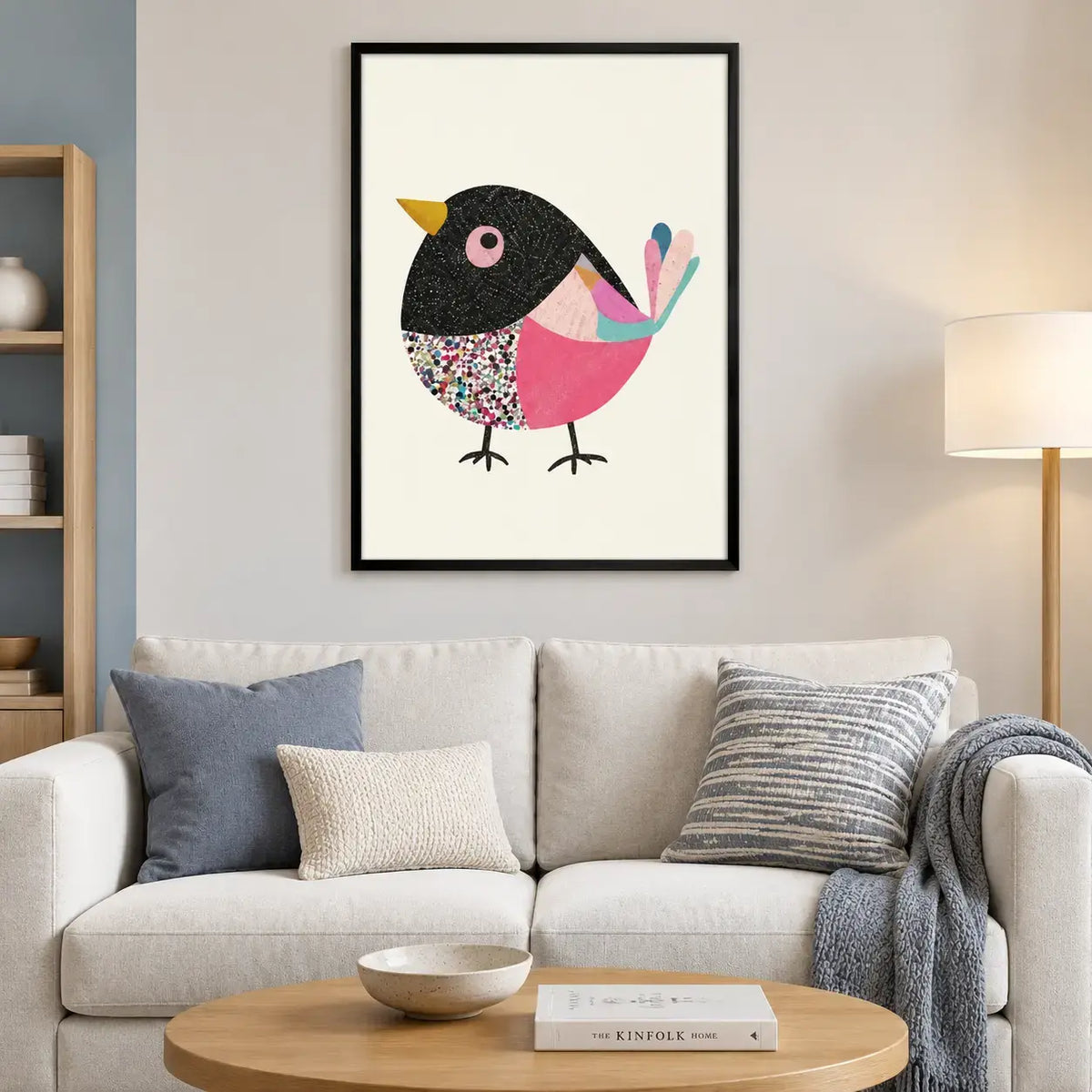 Colorful Abstract Bird Minimal Wall Art 2