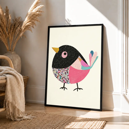 Colorful Abstract Bird Minimal Wall Art 4
