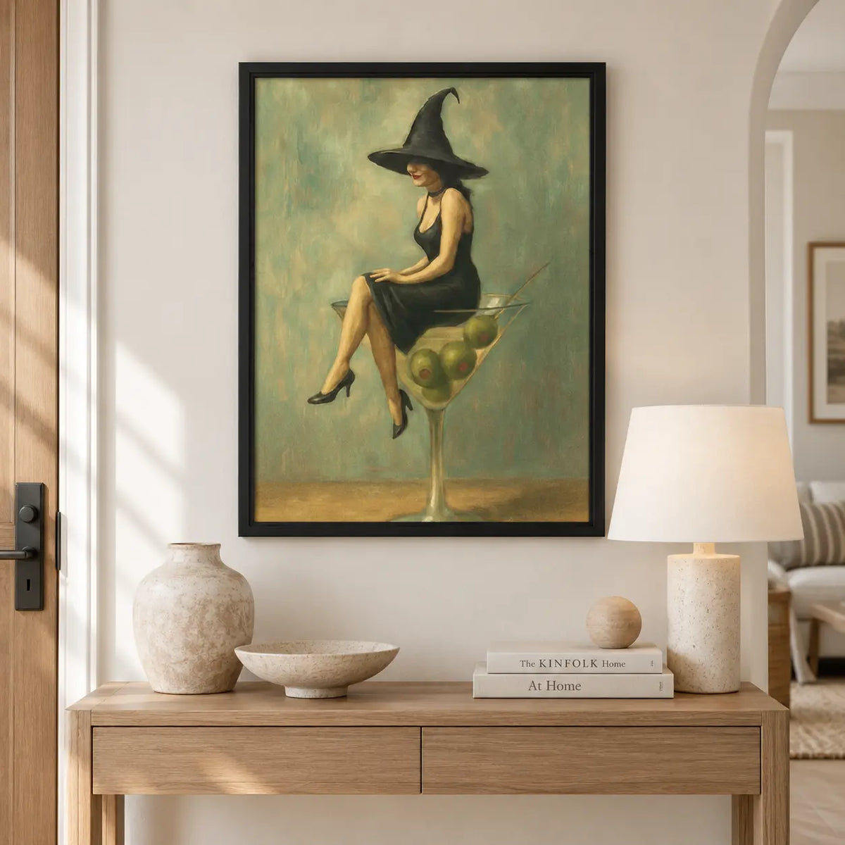 Witch On Cocktail Glass Vintage Fantasy Wall Art 5