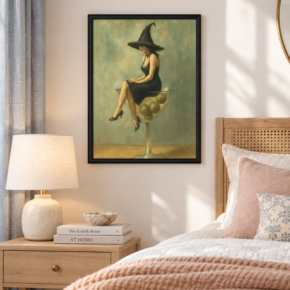 Witch On Cocktail Glass Vintage Fantasy Wall Art 6