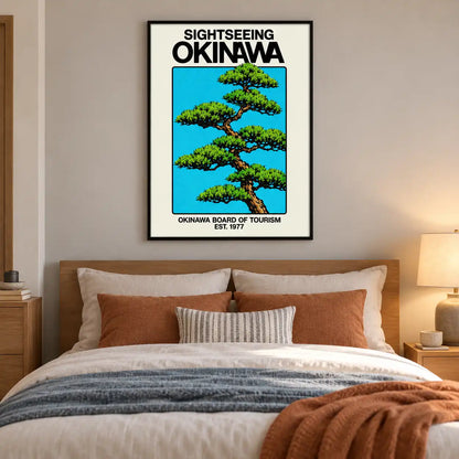 Sightseeing Okinawa Retro Travel Poster Wall Art