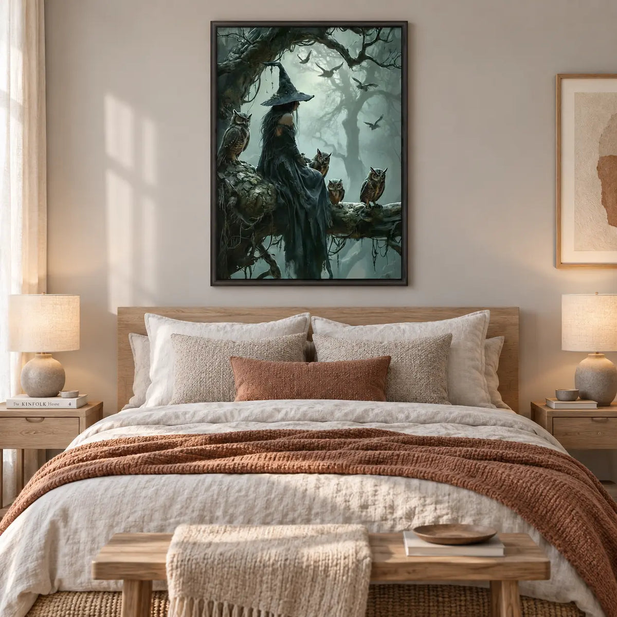 Witch And Owls Dark Forest Fantasy Wall Art 5